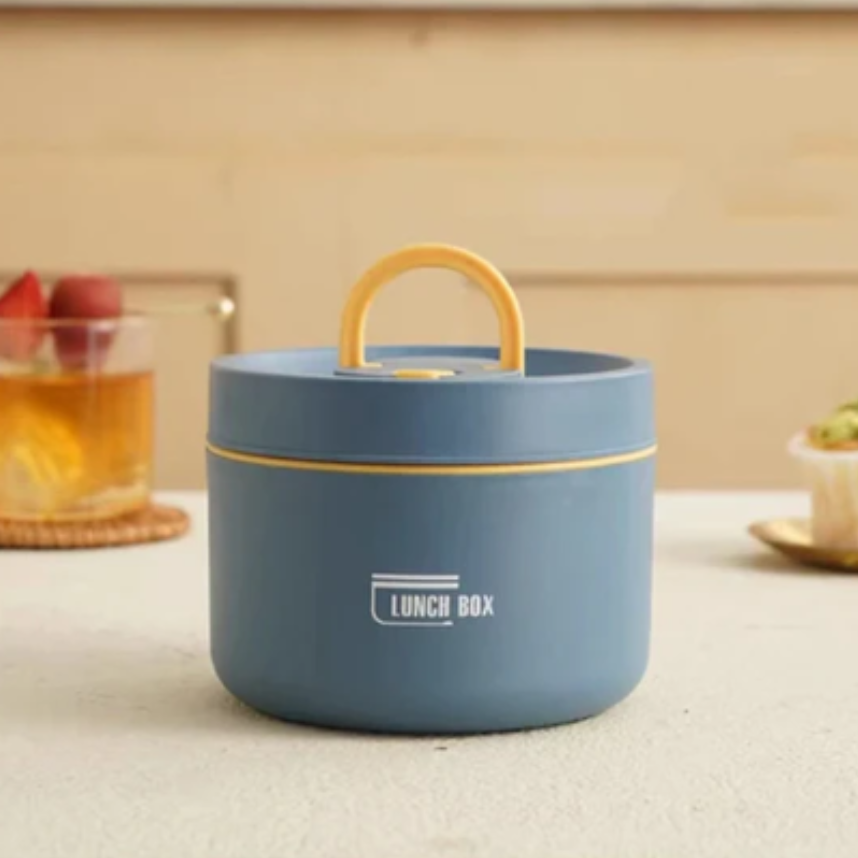 Multi-Layer Insulated Lunch Box with Three Compartments - BPA Free, Leak-Proof Food Storage Solution 0