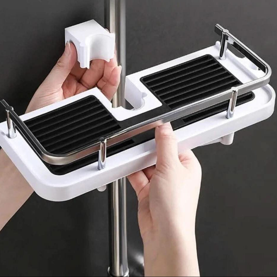 Multifunctional Storage Rack – No-Drill Design, Easy Installation, Stylish Home Organizer for Toiletries and Kitchen Utensils 1