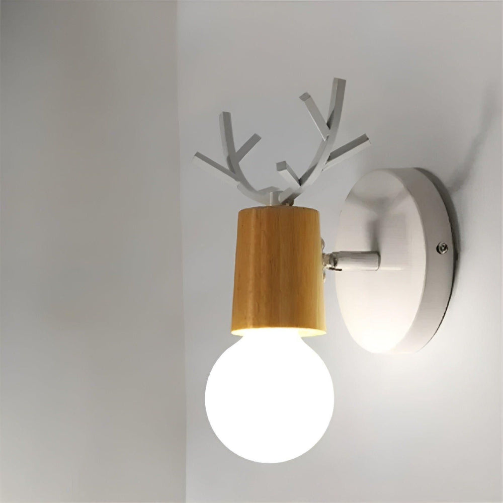 Nordic Antler-Inspired LED Wall Light in Soft Pastel Shades – Playful Wall Sconce for Children's Rooms and Minimalist Interiors 3