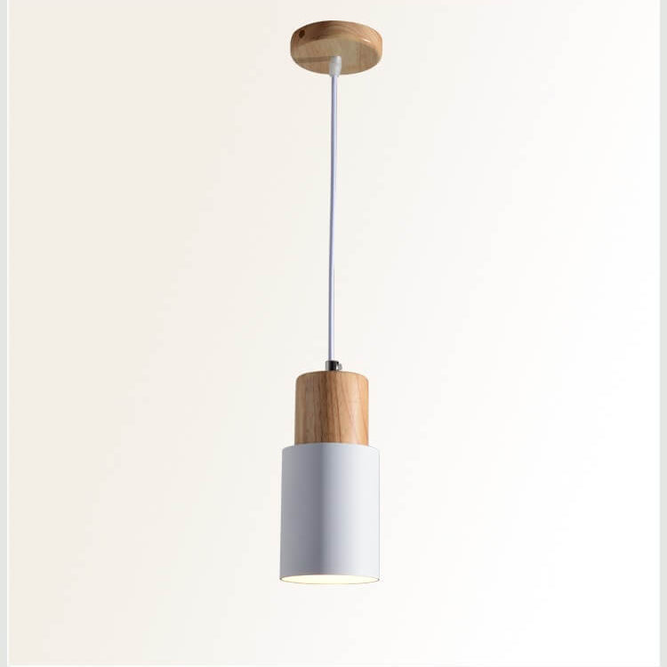 Nordic Macaron Pendant Light – Modern Black Cylinder LED Hanging Light for Kitchen and Dining Room 0