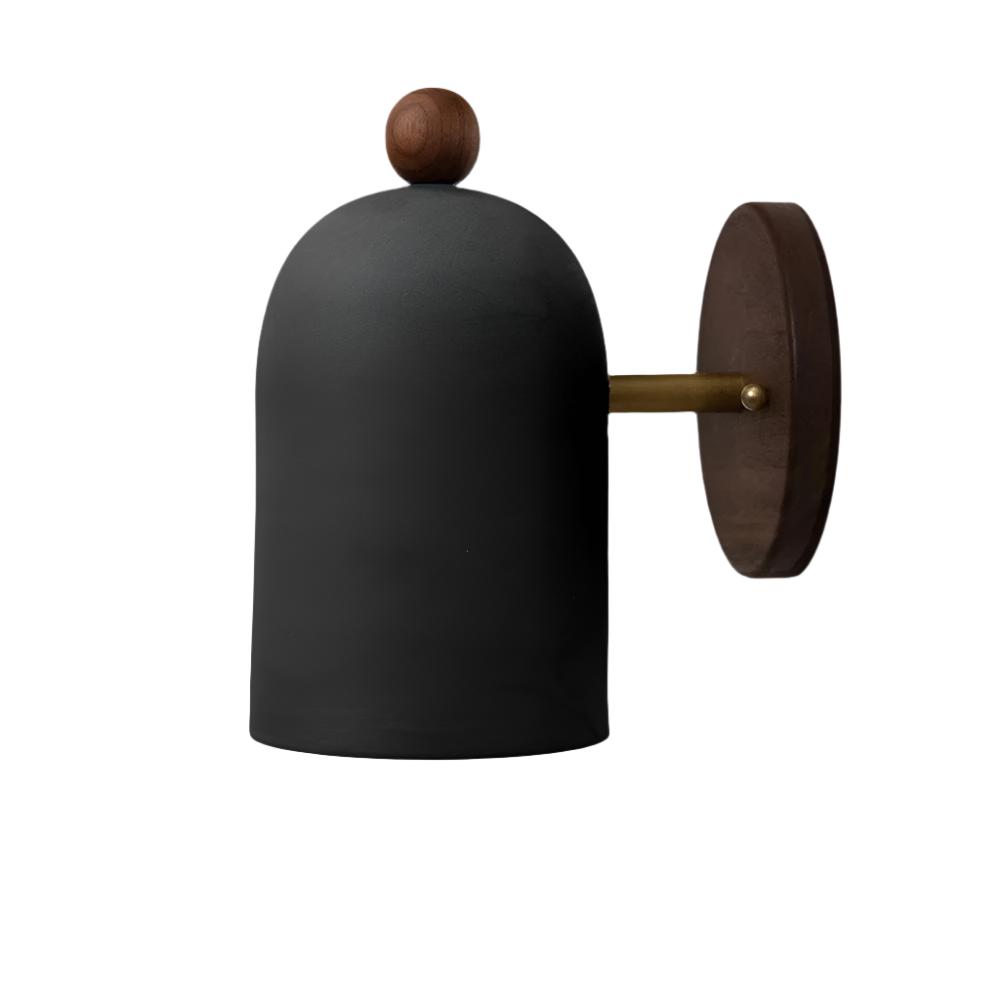 Nordic Zen Wall Sconce Lighting - Walnut and Iron Wall Lamp with Energy-Efficient LED Light 1