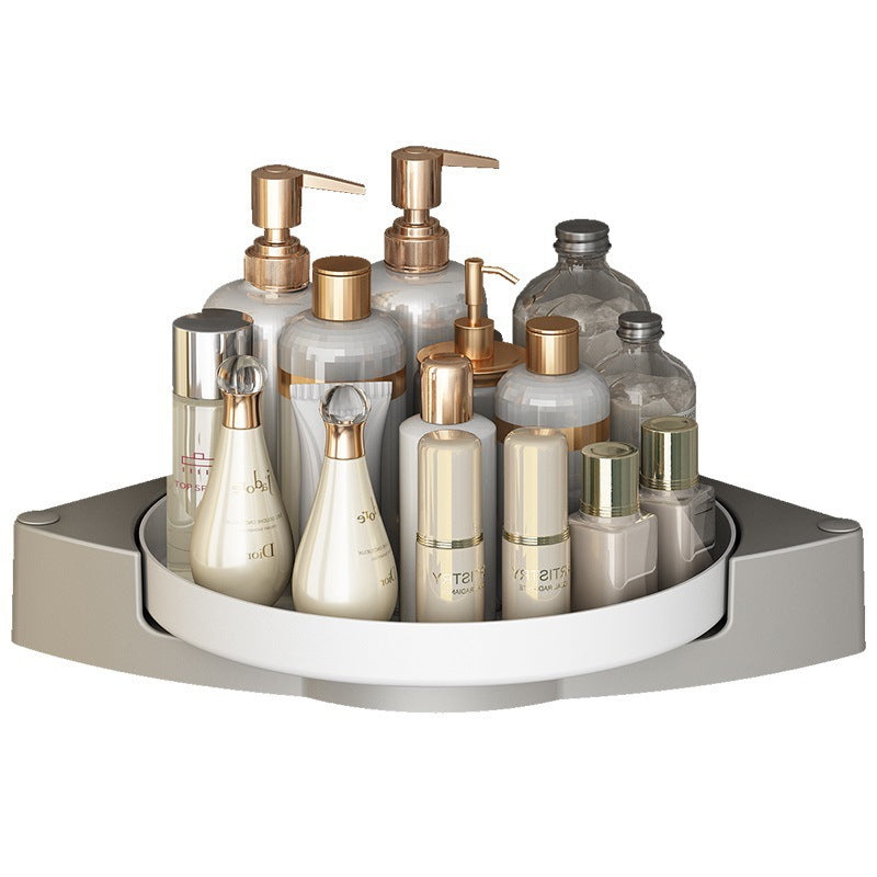 360° Rotating Corner Shelf Unit – Space-Saving Bathroom and Kitchen Organizer with Easy Installation and Modern Design