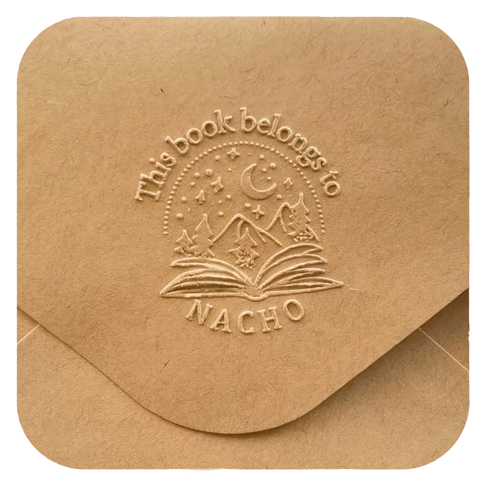 Personalized Book Stamp for Custom Library - Customizable Book Stamper with Durable Ink for Book Lovers 2