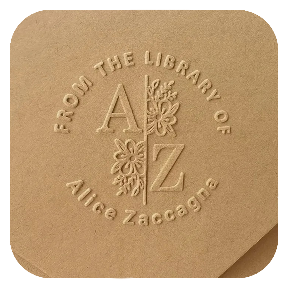Personalized Book Stamp for Custom Library - Customizable Book Stamper with Durable Ink for Book Lovers 8