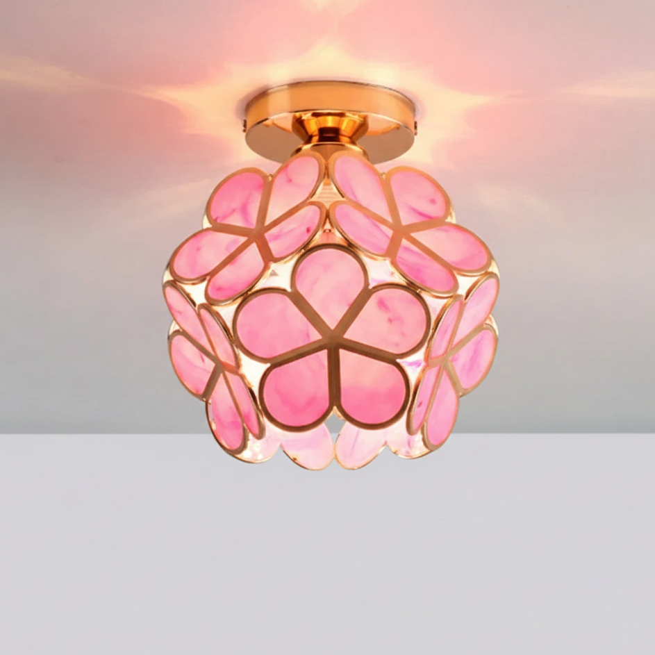 Petal Shape LED Ceiling Light Fixture – Elegant Metal and Crystal Design for Modern Interiors 1