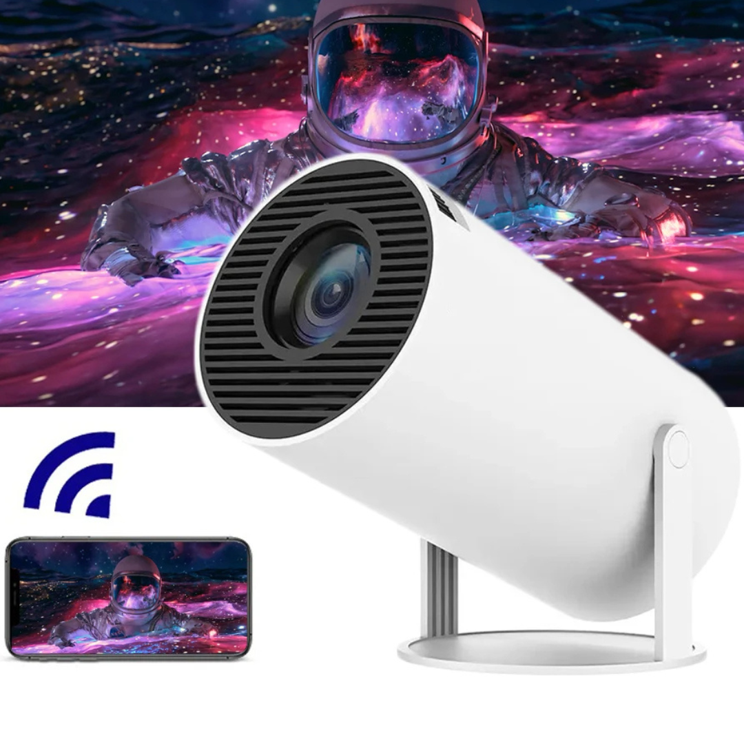 Portable Mini Projector with Native HD Resolution, Bluetooth and Seamless Smartphone Connectivity - Best Small Projector for Home and Travel 0