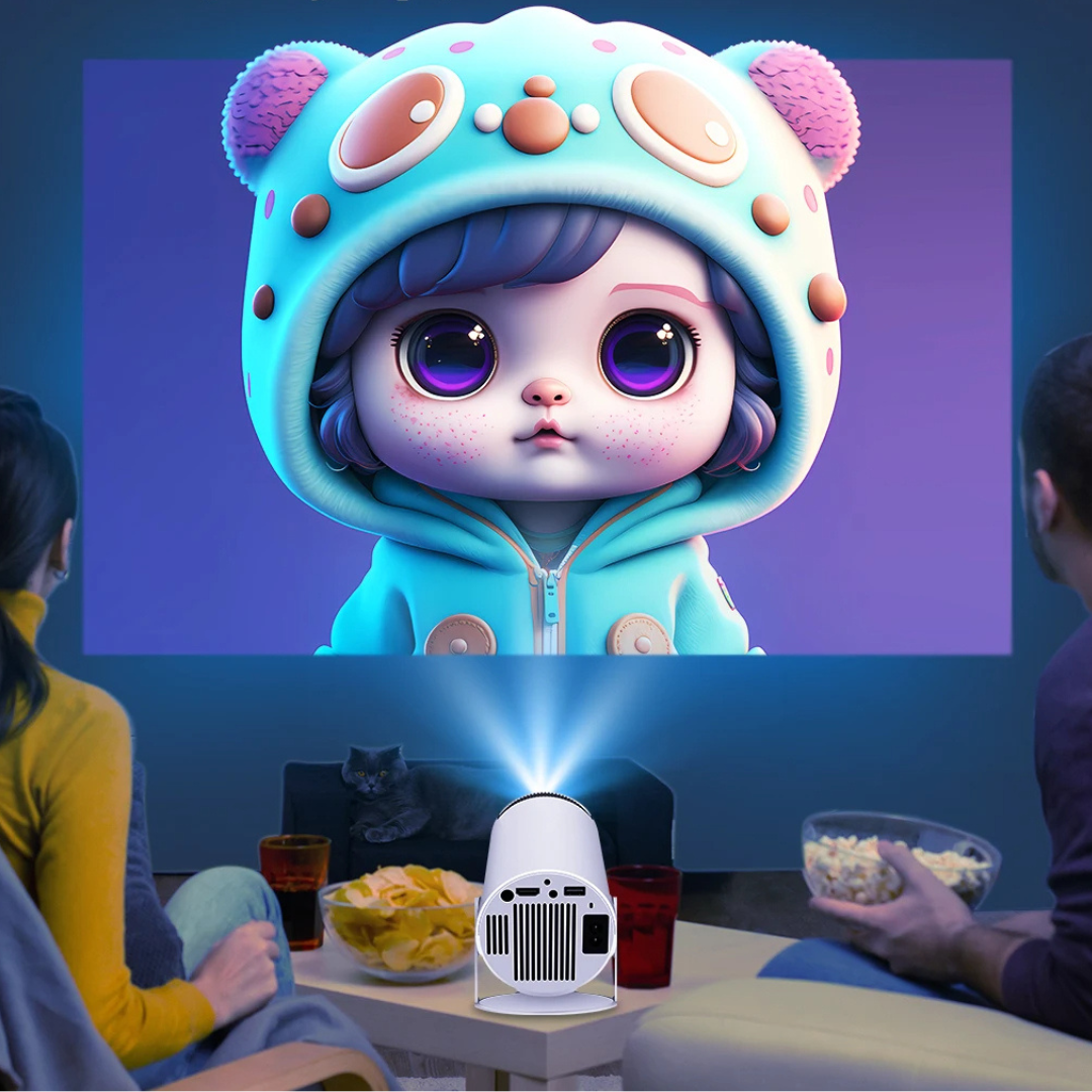 Portable Mini Projector with Native HD Resolution, Bluetooth and Seamless Smartphone Connectivity - Best Small Projector for Home and Travel 1