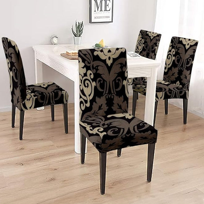 Premium Stretch Dining Chair Covers – Elastic Fit for Most Chairs, Machine Washable, Protects from Stains and Wear 4