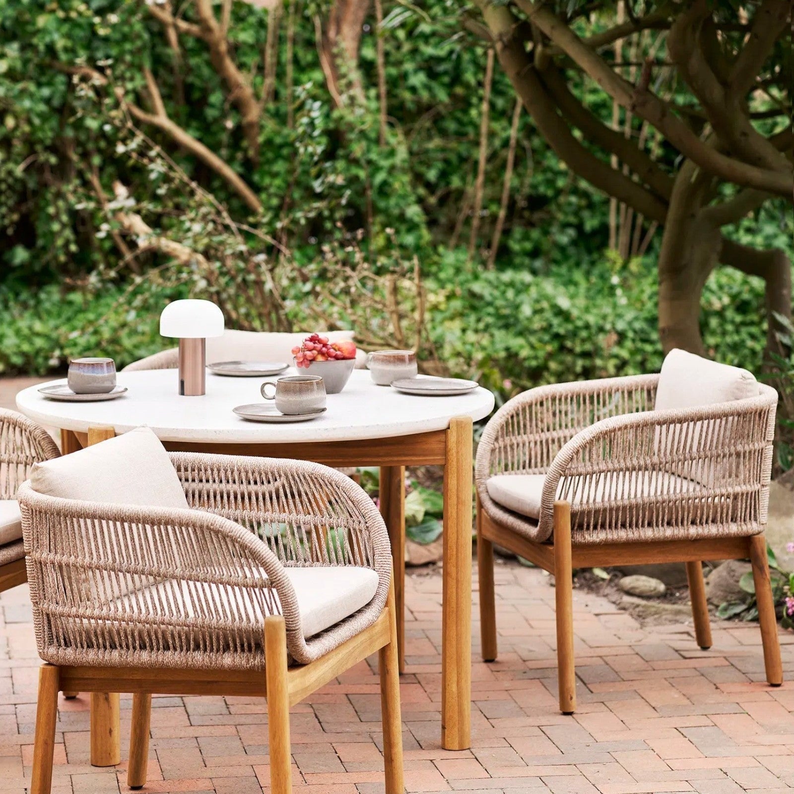 Rechargeable LED Table Lamp – Modern White and Copper Design, Cordless Compact Bedside or Desk Lamp for Stylish Lighting 1