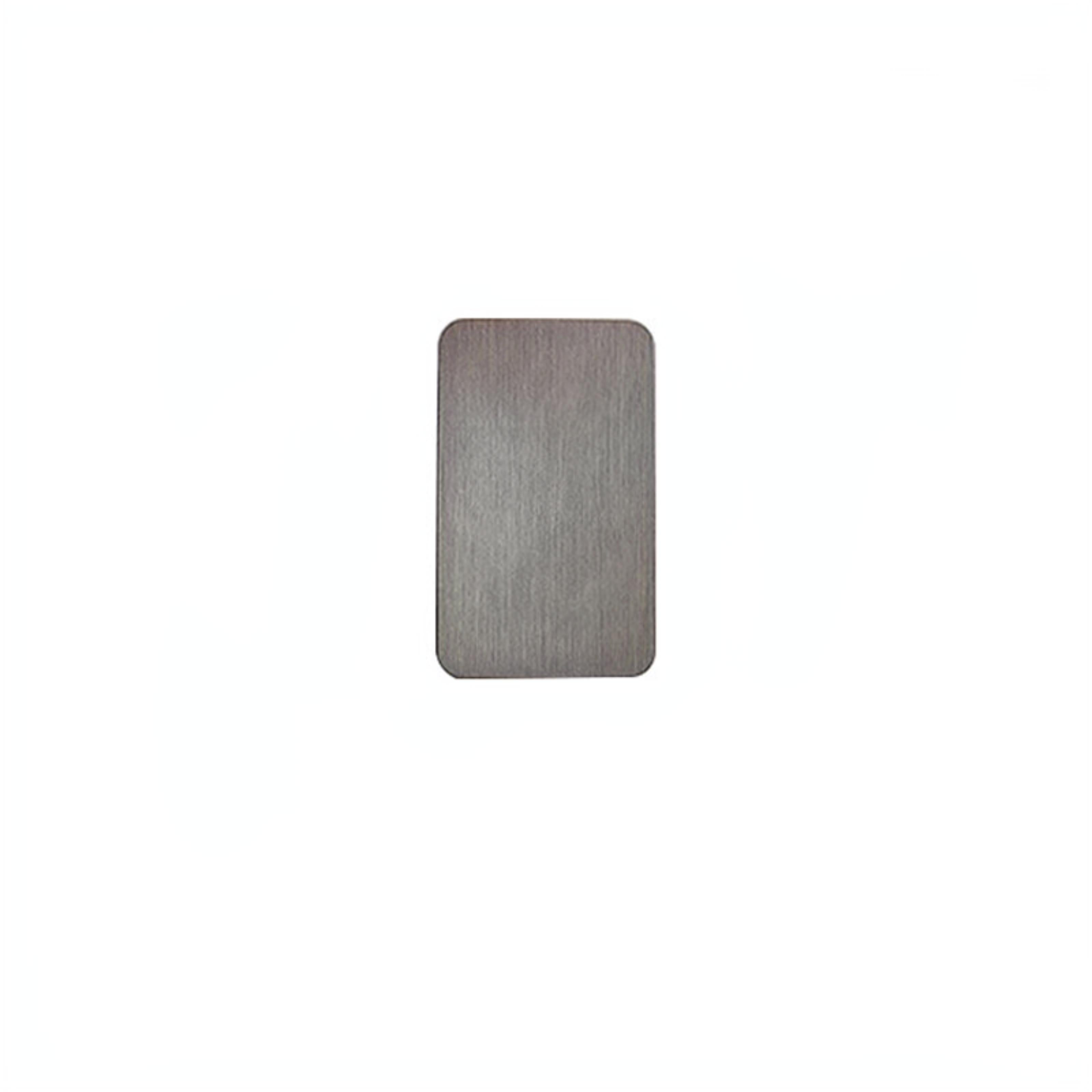 Rectangular metal plate on a white background