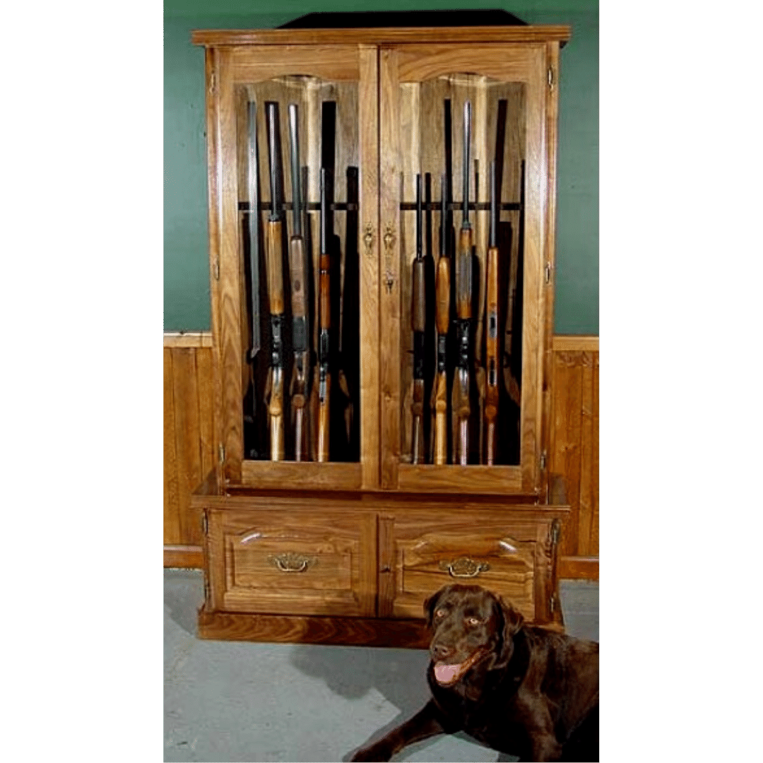 Scout Premium Solid Black Walnut 12-Gun Cabinet