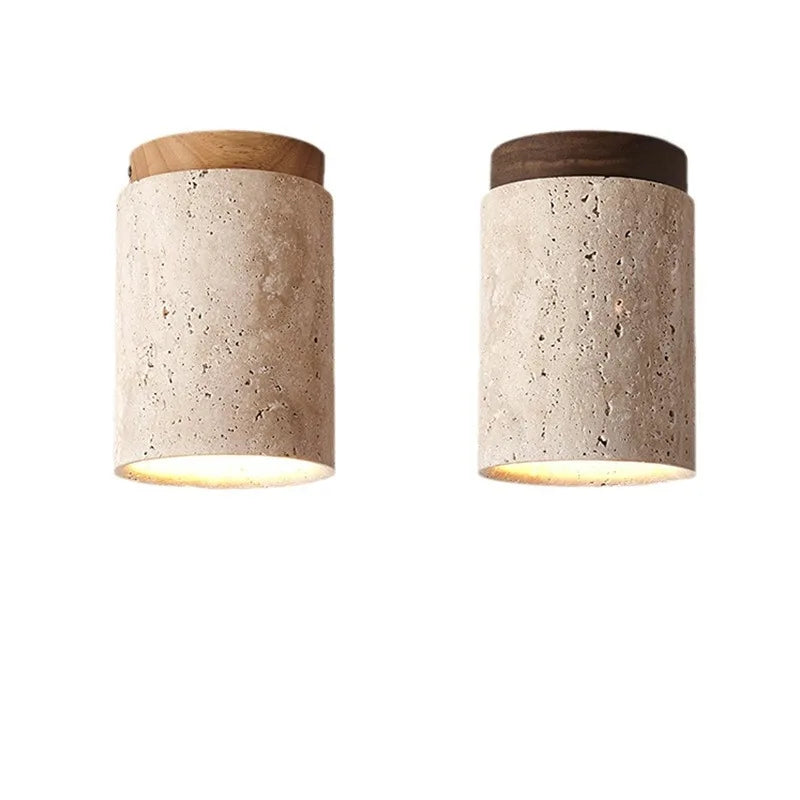 Elegant Travertine Recessed LED Wall Light – Modern Indoor & Outdoor Lighting Fixture