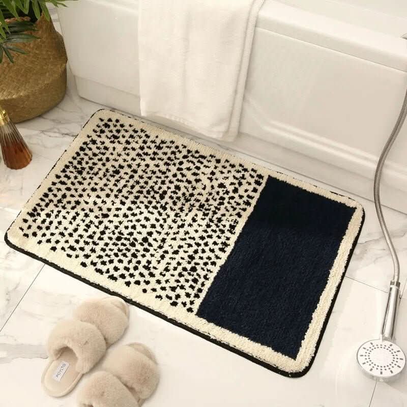 Soft Non-Slip Bath Mat – Elegant Polyester Acrylic Bathroom Rug, Machine Washable, Plush Comfort, Available in Multiple Sizes 1