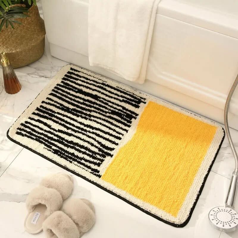 Soft Non-Slip Bath Mat – Elegant Polyester Acrylic Bathroom Rug, Machine Washable, Plush Comfort, Available in Multiple Sizes 3