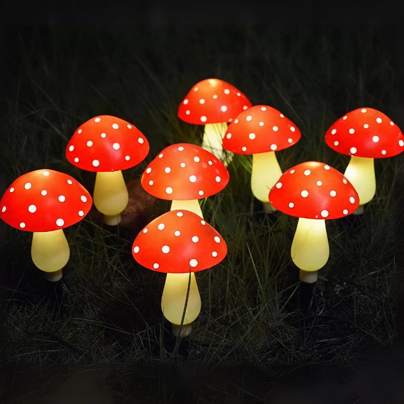 Solar Garden Lights with Whimsical Mushroom Design – 8 Lighting Modes, Waterproof Outdoor Lights for Enchanting Ambiance 1