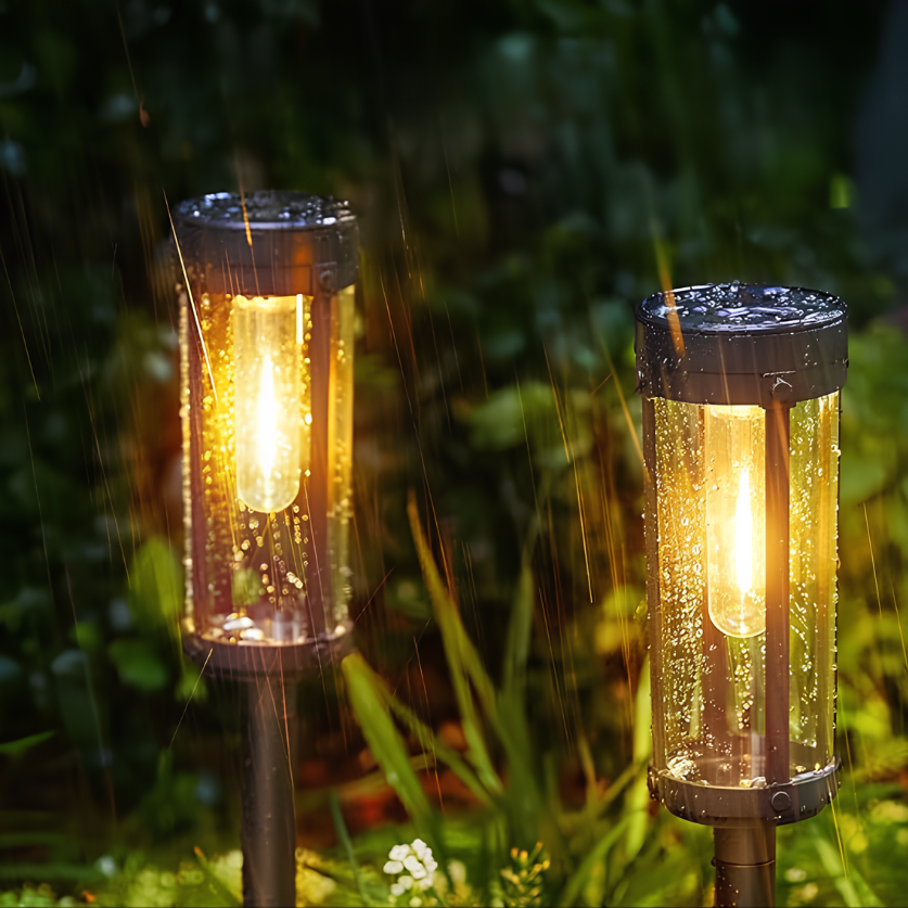 Solar Pathway Lights - Weatherproof LED Outdoor Garden Path Lights for Walkways, Auto On/Off, Warm White Illumination 4