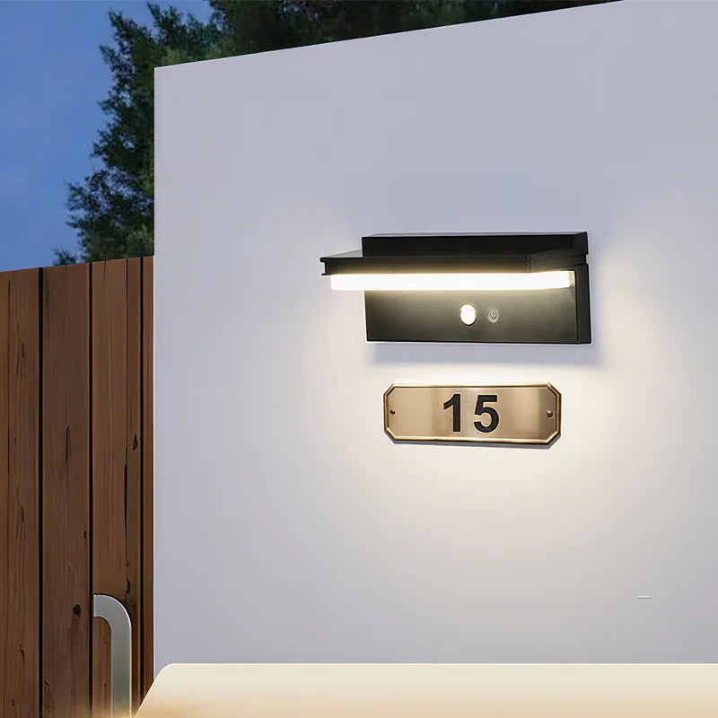 Solar Powered LED Wall Light with Sensor Control – Waterproof Outdoor Lighting for Garden and Terrace 2