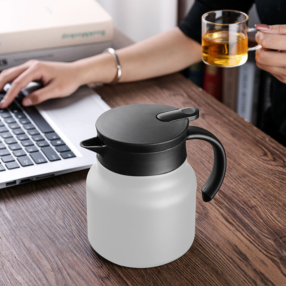 Stainless Steel Insulation Pot - Spill-Proof Thermal Jug for Hot Beverages, 800ml/1000ml, Durable Vacuum Design, Easy Pour Spout 1
