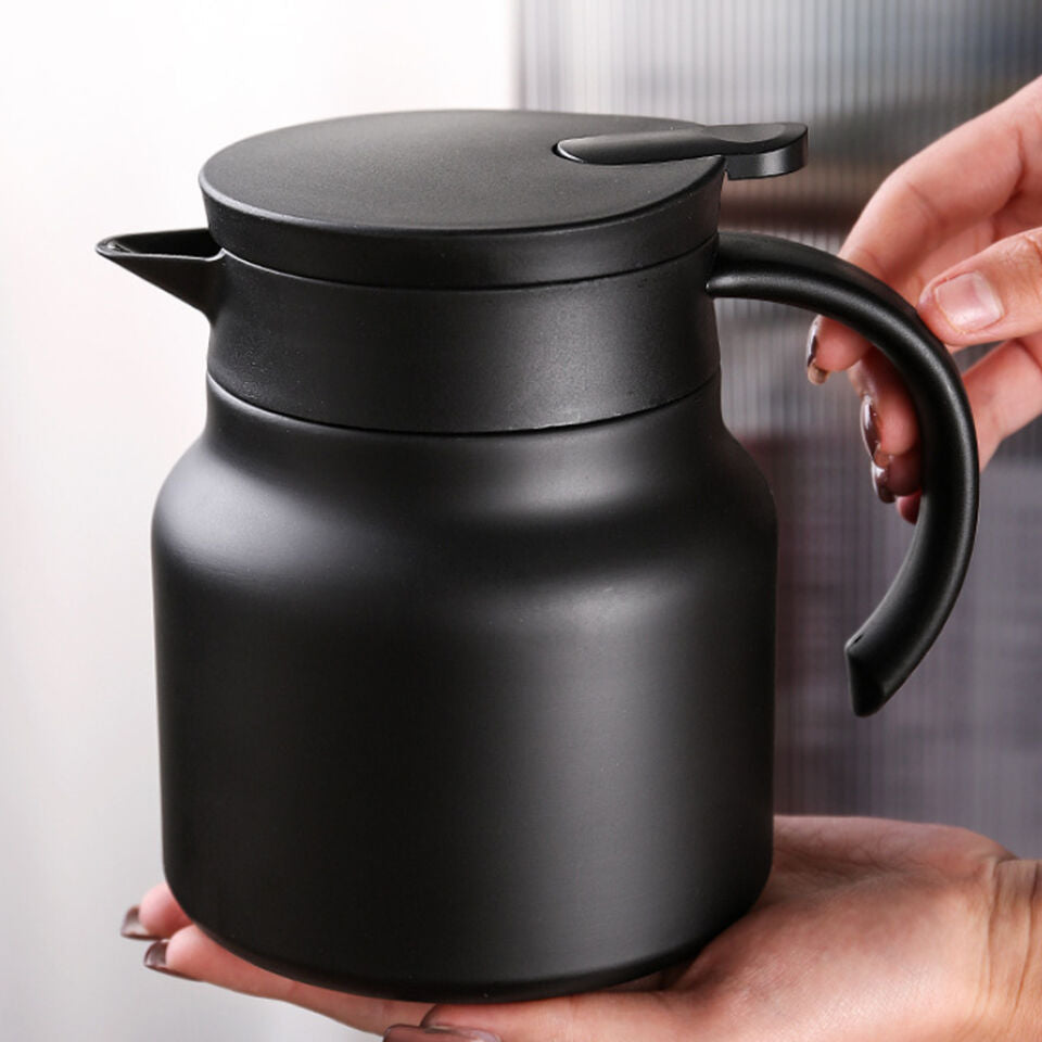 Stainless Steel Insulation Pot - Spill-Proof Thermal Jug for Hot Beverages, 800ml/1000ml, Durable Vacuum Design, Easy Pour Spout 7