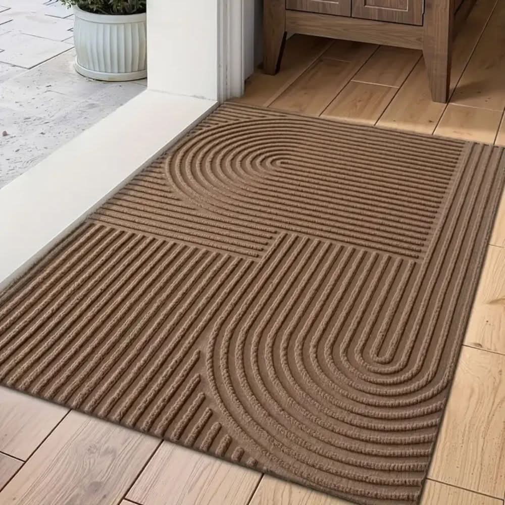 Stylish Absorbent Doormat with Curved Design – Non-Slip Front Door Mat for Elegant Indoor and Outdoor Use 4