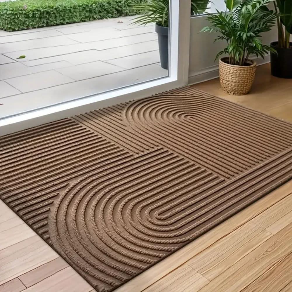 Stylish Absorbent Doormat with Curved Design – Non-Slip Front Door Mat for Elegant Indoor and Outdoor Use 6