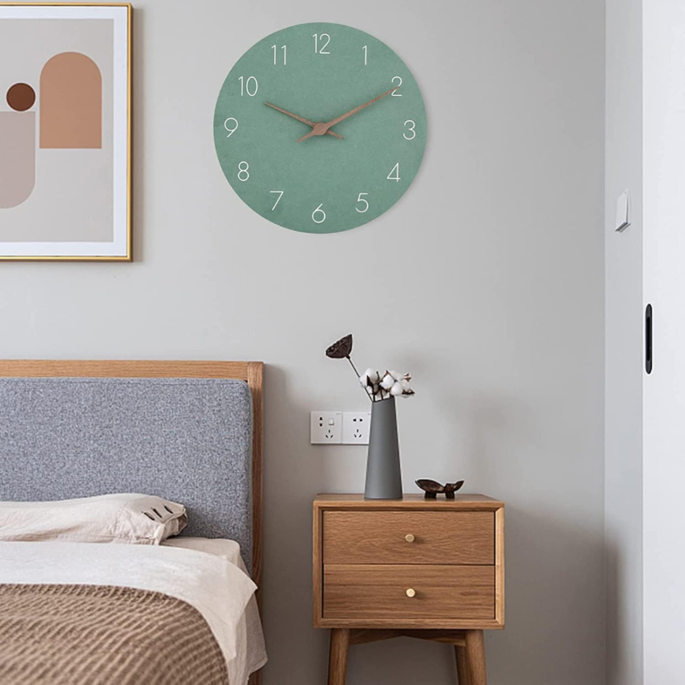 Stylish Wooden Wall Clock - Modern Minimalist Design for Home Decor - Silent Quartz Movement, 30x30cm 1
