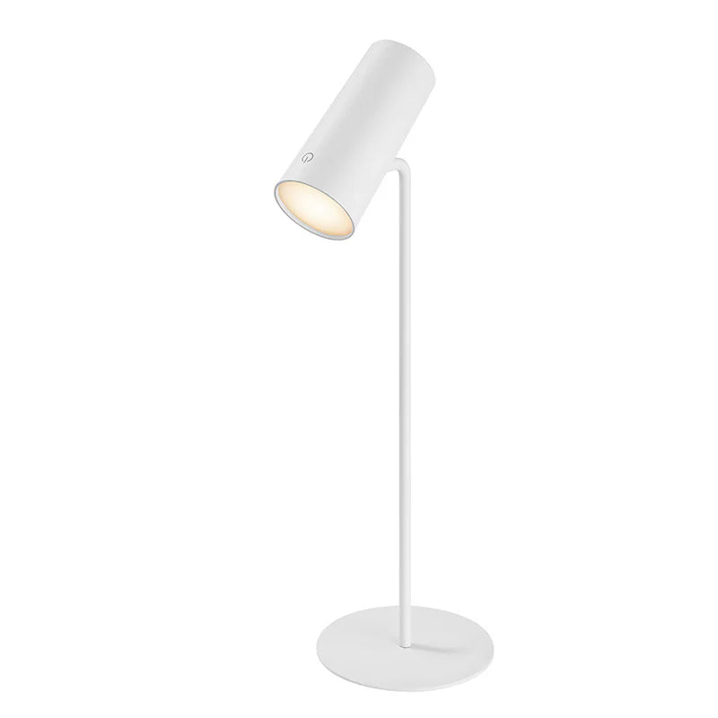 White floor lamp on a white background
