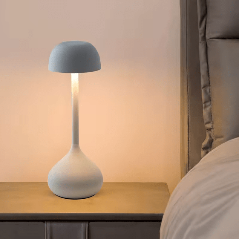 Touch-Sensitive LED Lamp with Adjustable Brightness – Modern Wireless Design in White, Orange, Matte Gray, and Gray 3