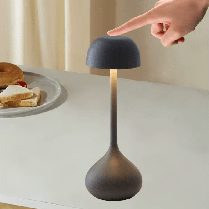 Touch-Sensitive LED Lamp with Adjustable Brightness – Modern Wireless Design in White, Orange, Matte Gray, and Gray 4
