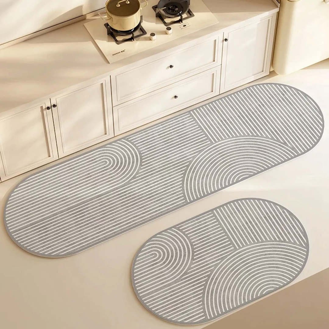 Ultra-Absorbent Kitchen Mat with Anti-Slip Backing – Versatile Striped Kitchen Floor Mat for Spills and Splashes 2