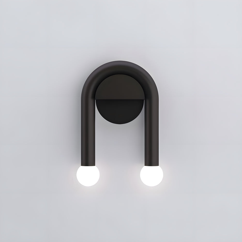 Ultra-Modern Double Light Wall Sconce – Arched Metal Wall Lamp for Stylish Indoor Lighting 0