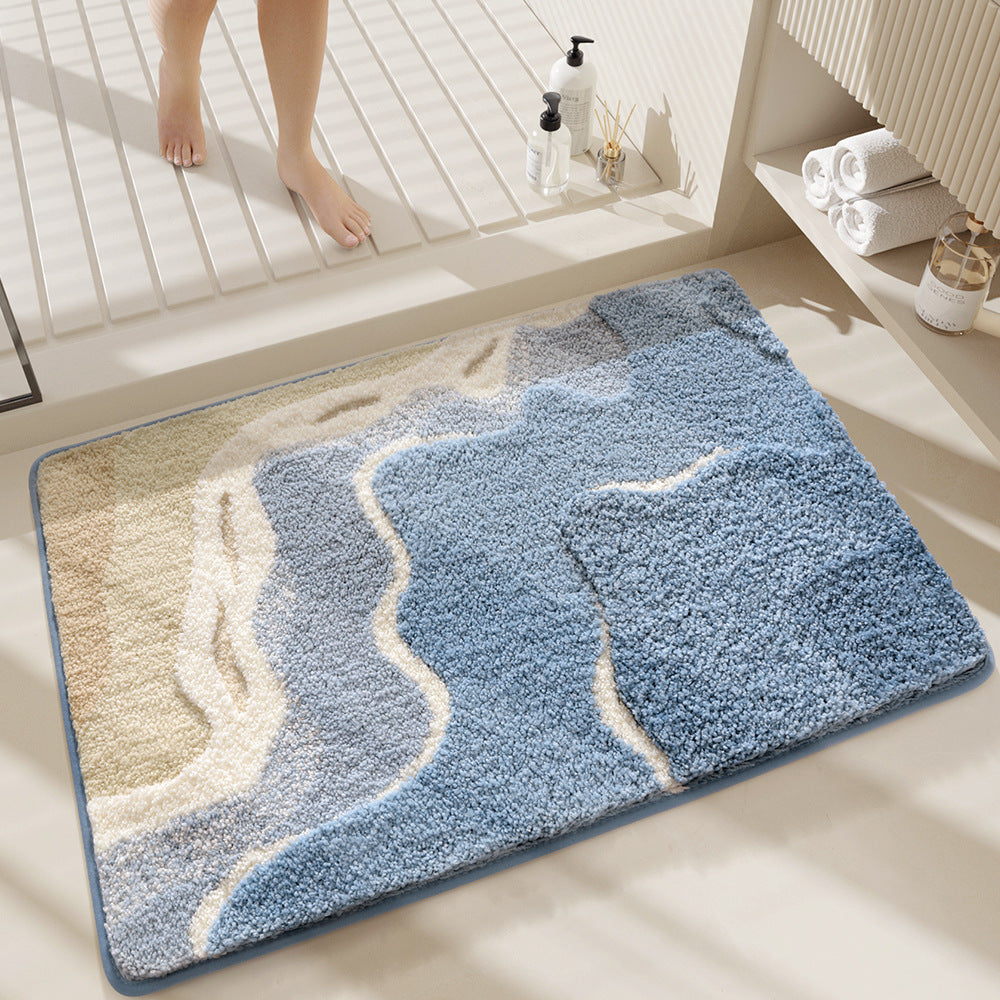 Ultra-Plush Nature-Inspired Rug with Non-Slip Backing – Soft Microfiber for Bedrooms and Bathrooms, Available in Medium and Large Sizes 1