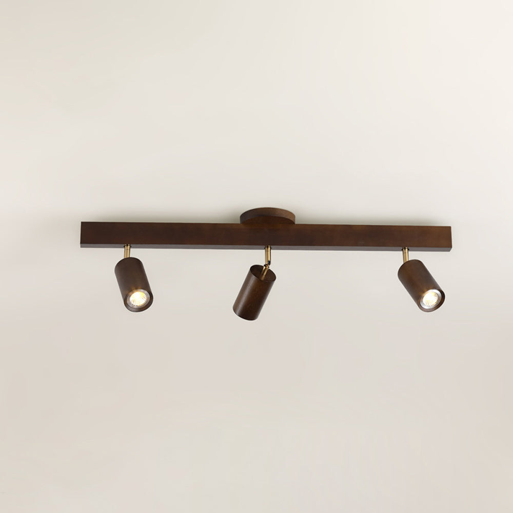 Vintage Wood LED Ceiling Light Fixture – Versatile Indoor Track Lighting for Dining Room, Living Room, or Bedroom 15