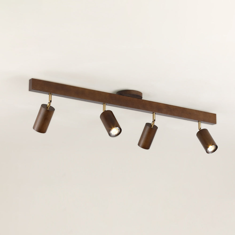 Vintage Wood LED Ceiling Light Fixture – Versatile Indoor Track Lighting for Dining Room, Living Room, or Bedroom 16