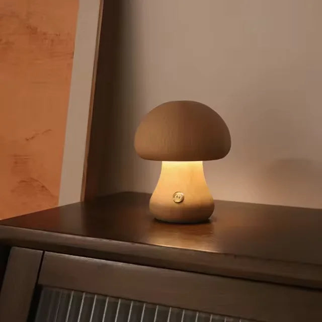 Warm LED Mushroom Night Light with Touch Sensor and Adjustable Brightness – Unique Home Decor for Cozy Ambiance 1