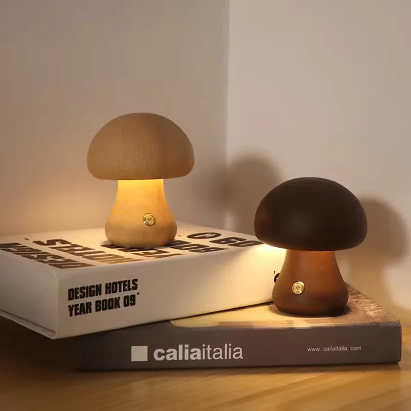 Warm LED Mushroom Night Light with Touch Sensor and Adjustable Brightness – Unique Home Decor for Cozy Ambiance 2