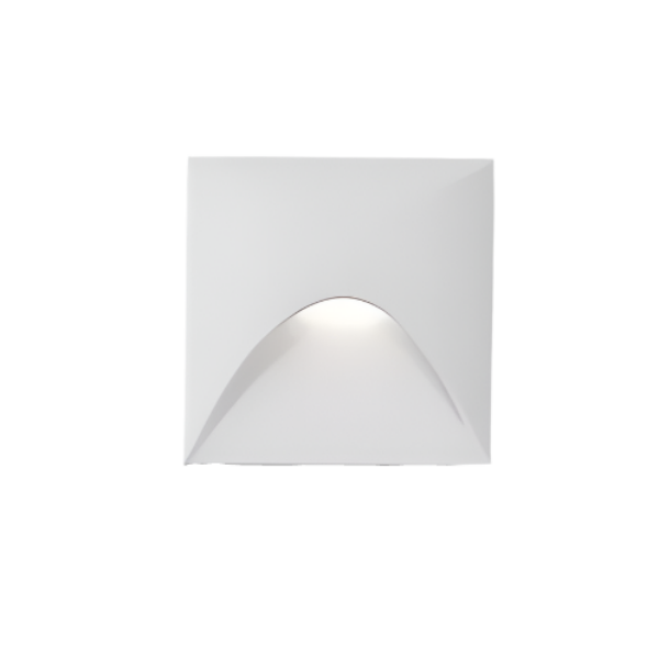 Square wall light fixture on a white background