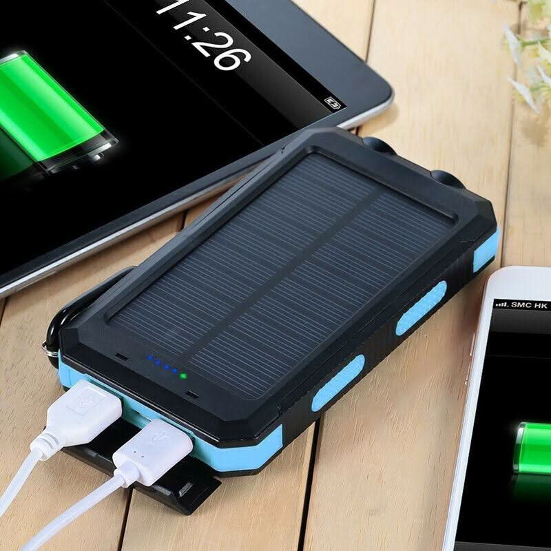 Waterproof Solar Power Bank 30000mAh with Dual USB Ports – Portable Charger for Outdoor Use 1