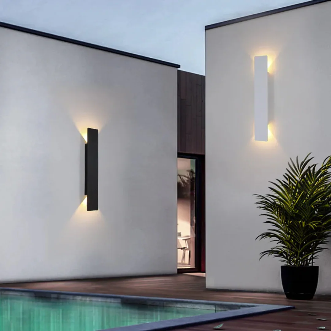 Weatherproof Aluminum Outdoor Wall Light – Modern LED Landscape Lighting for Gardens and Facades 2