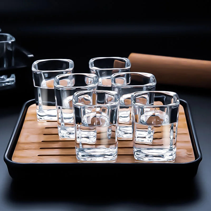 Whiskey Glass Set with Matte Black Serving Bowl – Ergonomic Design, Set of 6 Premium Scotch Glasses for Stylish Enjoyment 3