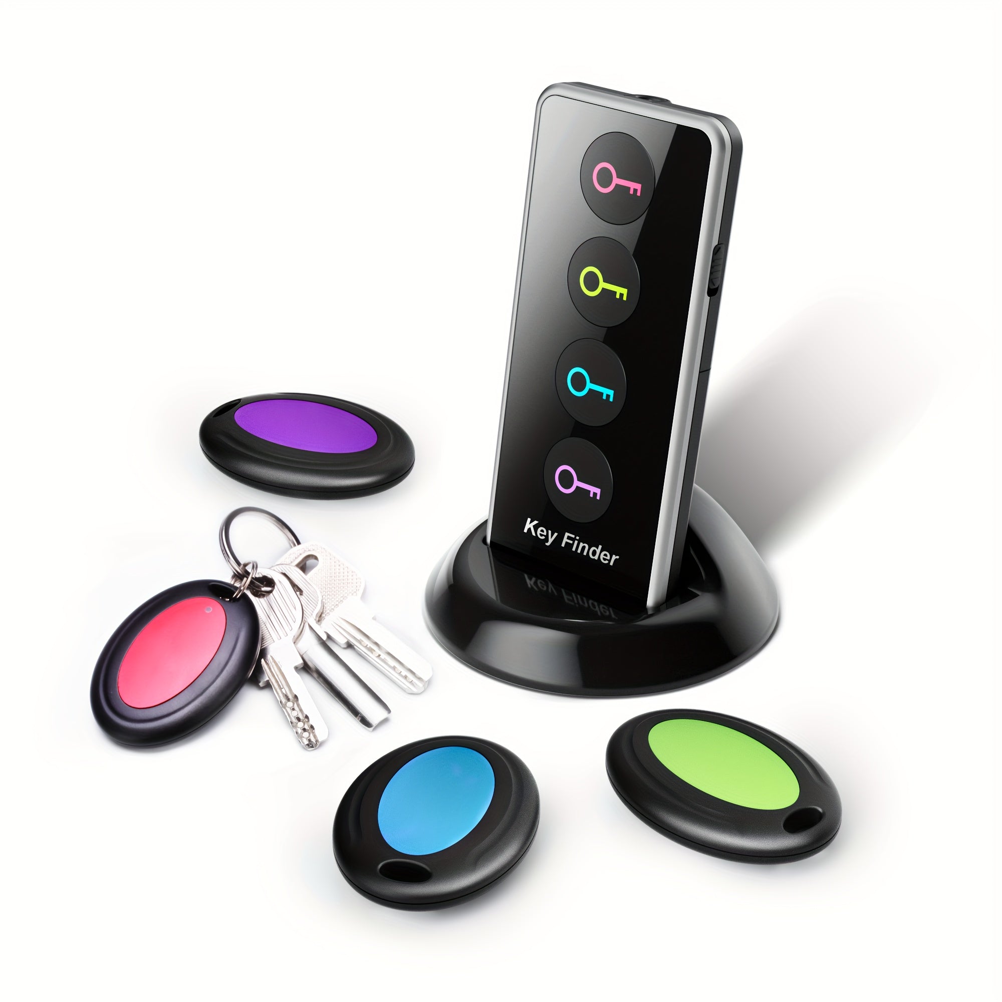 Wireless Key Finder with 131ft Range and LED Flashlight – 4 Color-Coded Receivers 6