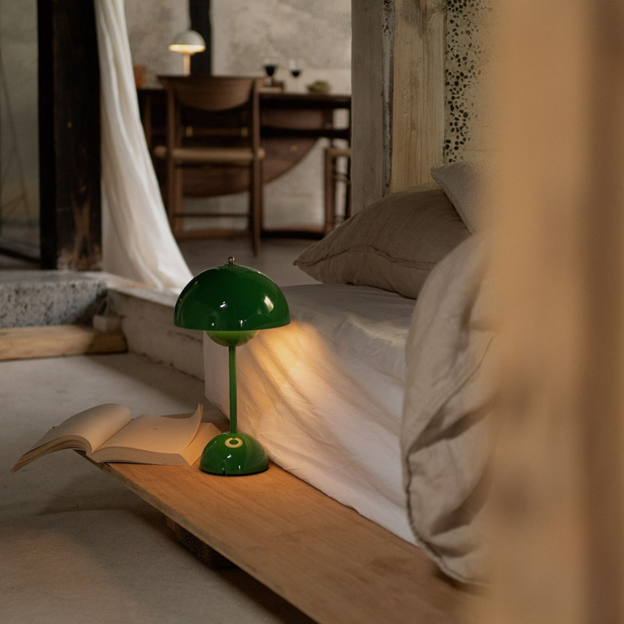 Solar LED Table Lamp | Warm Ambient Lighting for Cozy Interiors & Outdoor Evenings