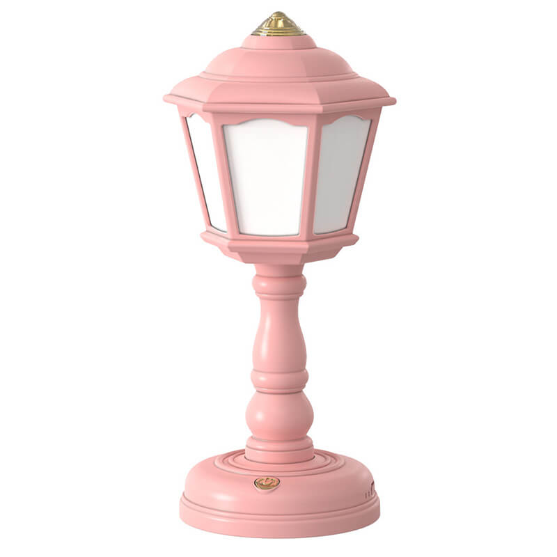 Pink decorative lamp on a white background