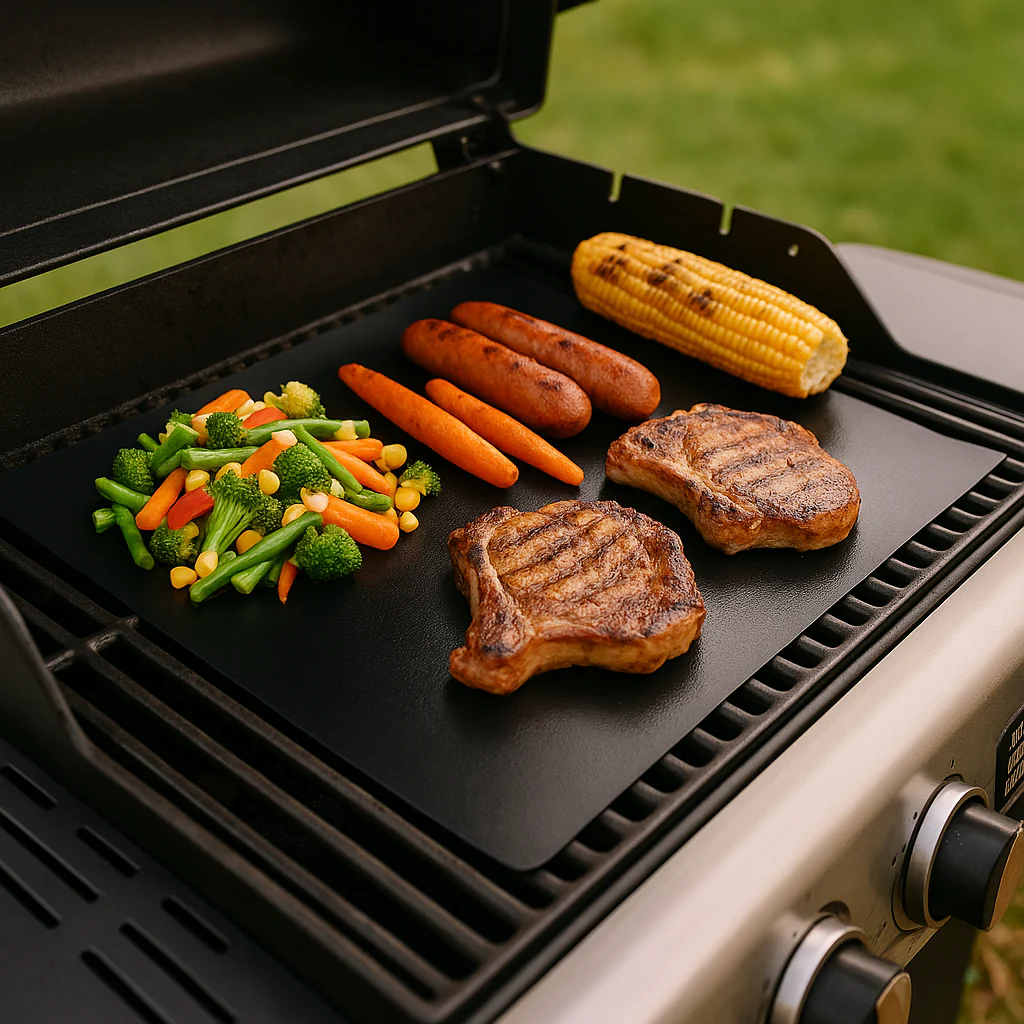 Set of 2 Non-Stick BBQ Grill Mats