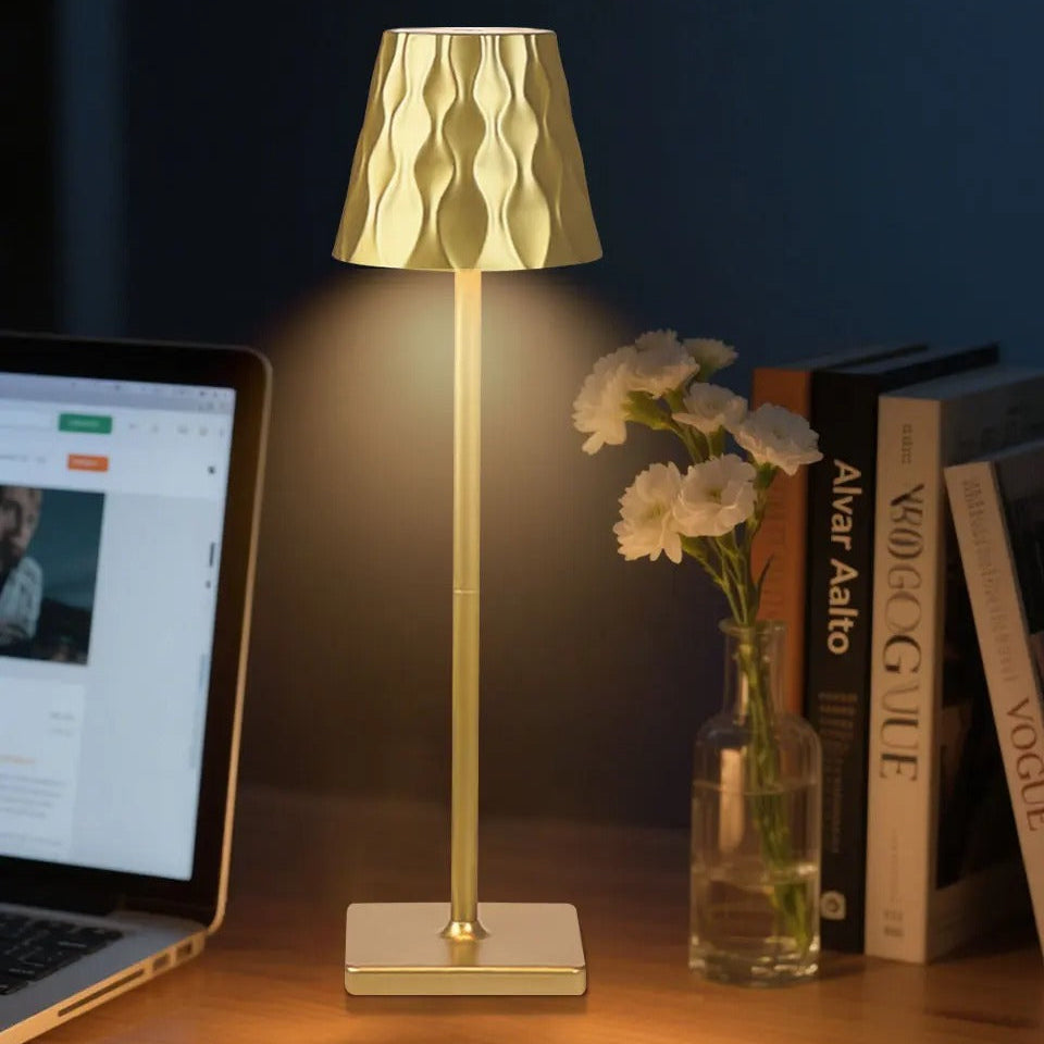 Elegant Ripple Pattern LED Lamp - 4