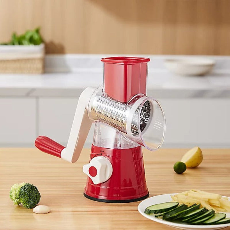 Efficient Vegetable Slicer and Cutter – Versatile Drum Grater for Quick Meal Prep, Easy to Use and Clean 3