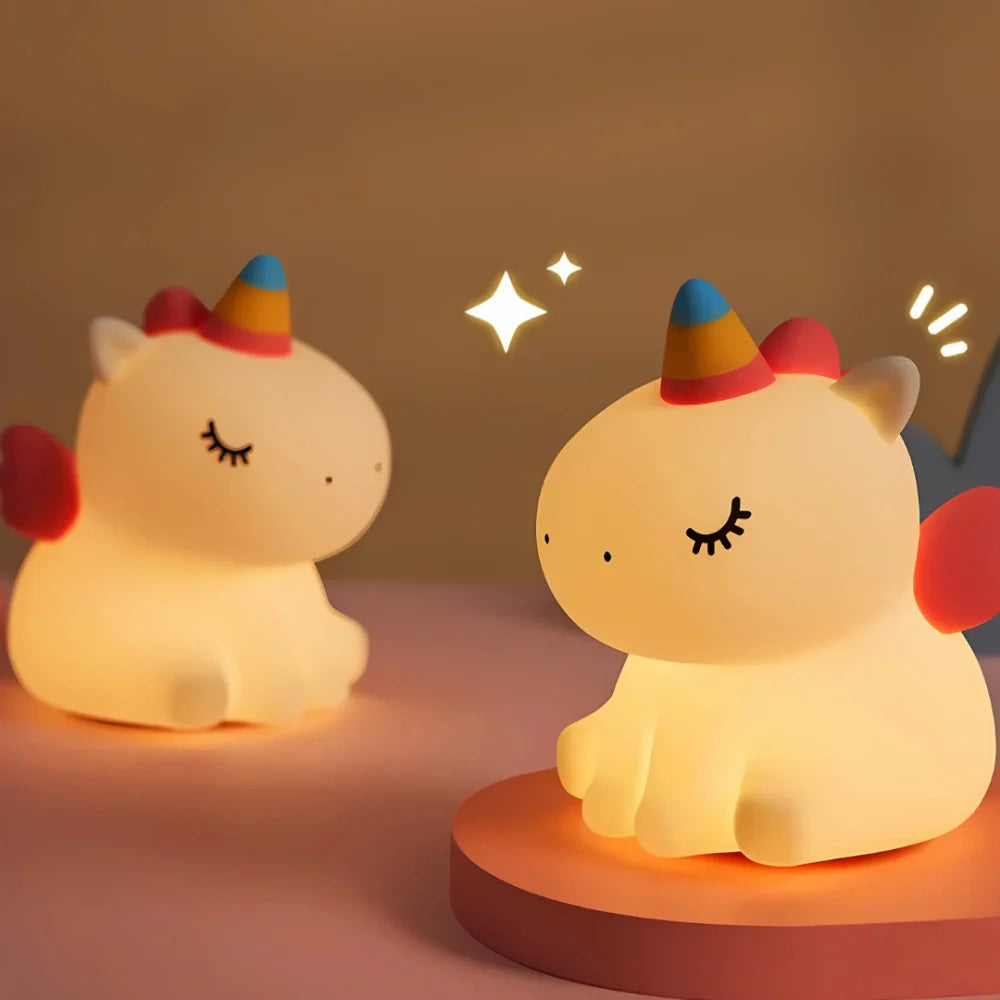 Cute Animal Night Light – Soft Silicone Kids’ Lamp with Color Change & Rechargeable Design