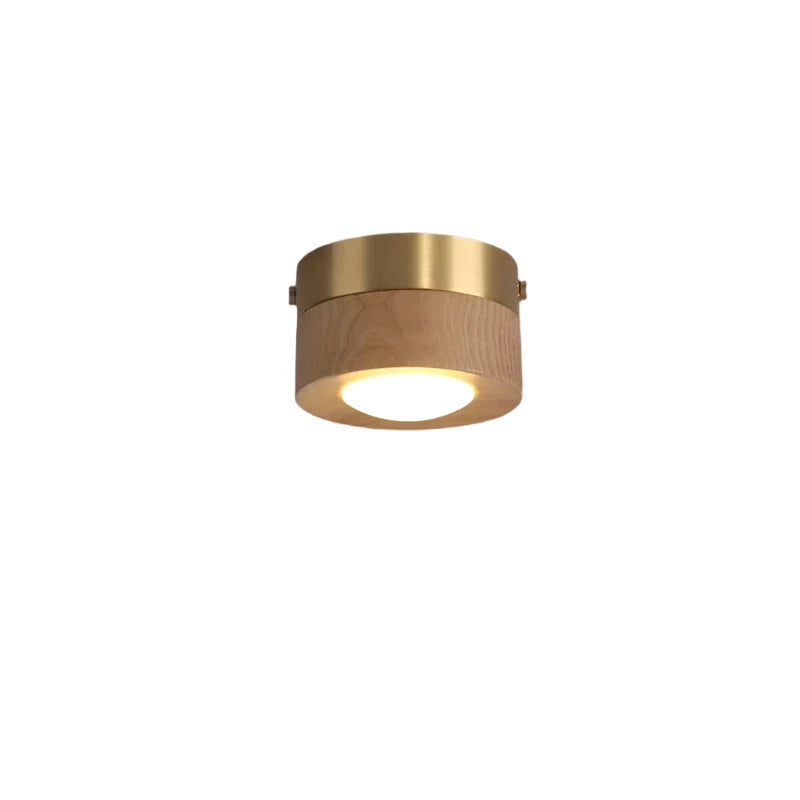 Gold ceiling light fixture on a white background