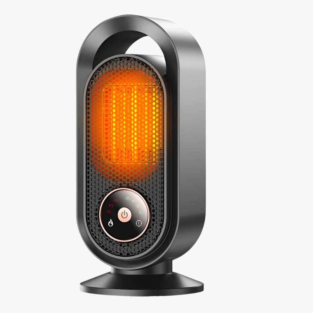 1000W Ceramic Mini Fan Heater with Touch Screen – Portable Table Heater for Home and Office
