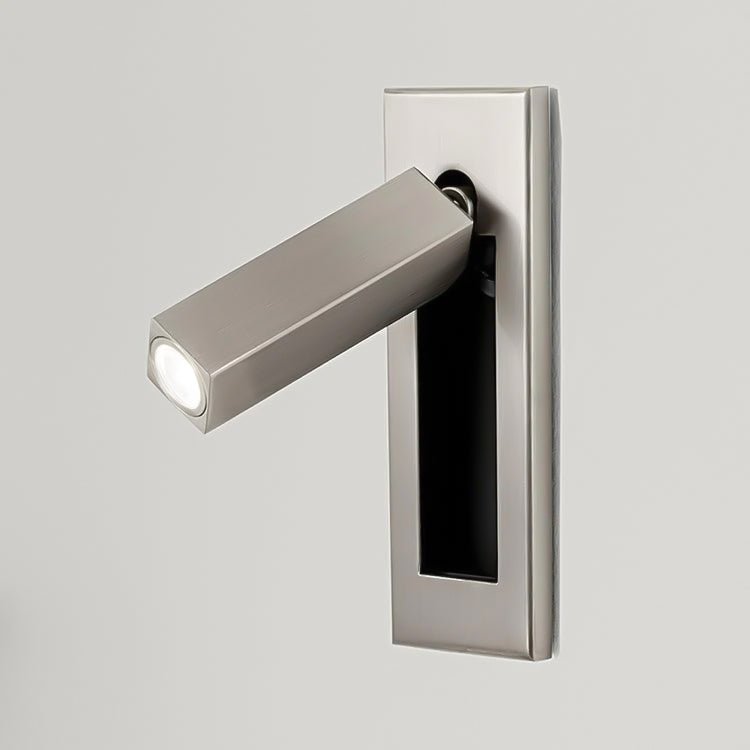Modern door handle with light on a white background